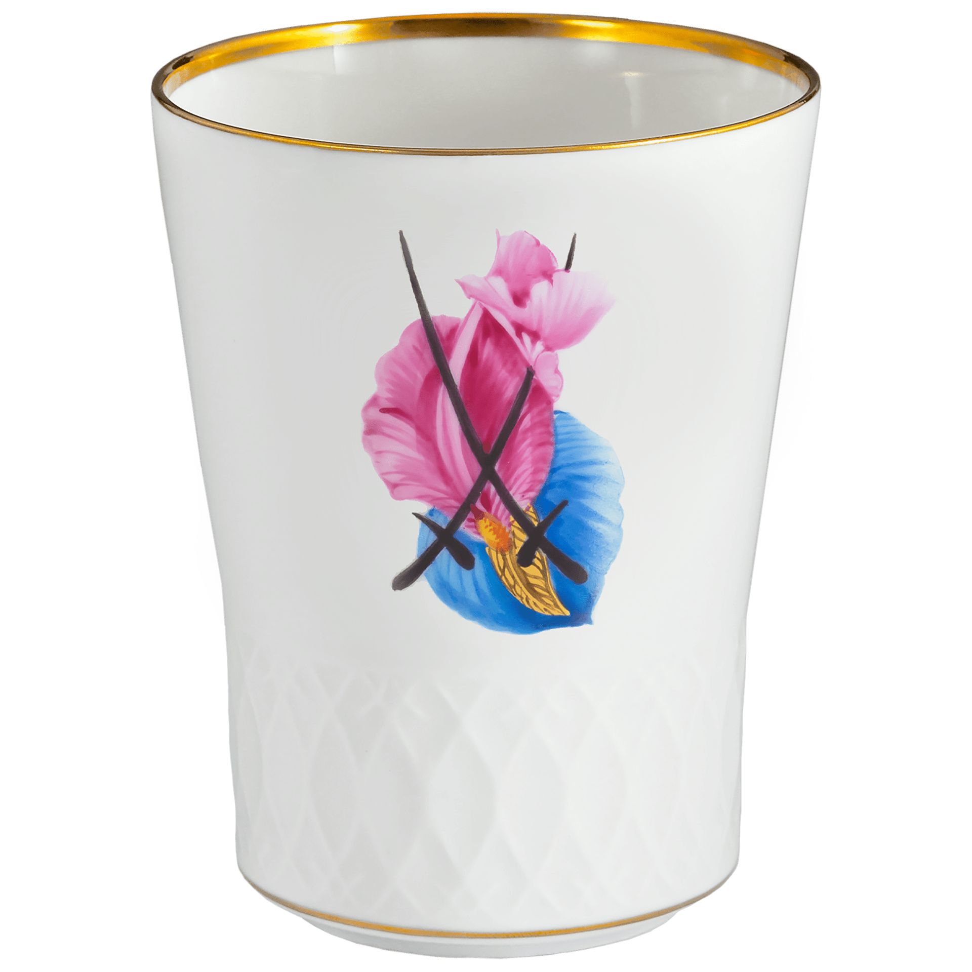 Champagnerbecher Schwerterrelief Giant Bloom, H 10,5 cm | Meissen Swords Collection 61a192 - 55411 - Meissen Weimar