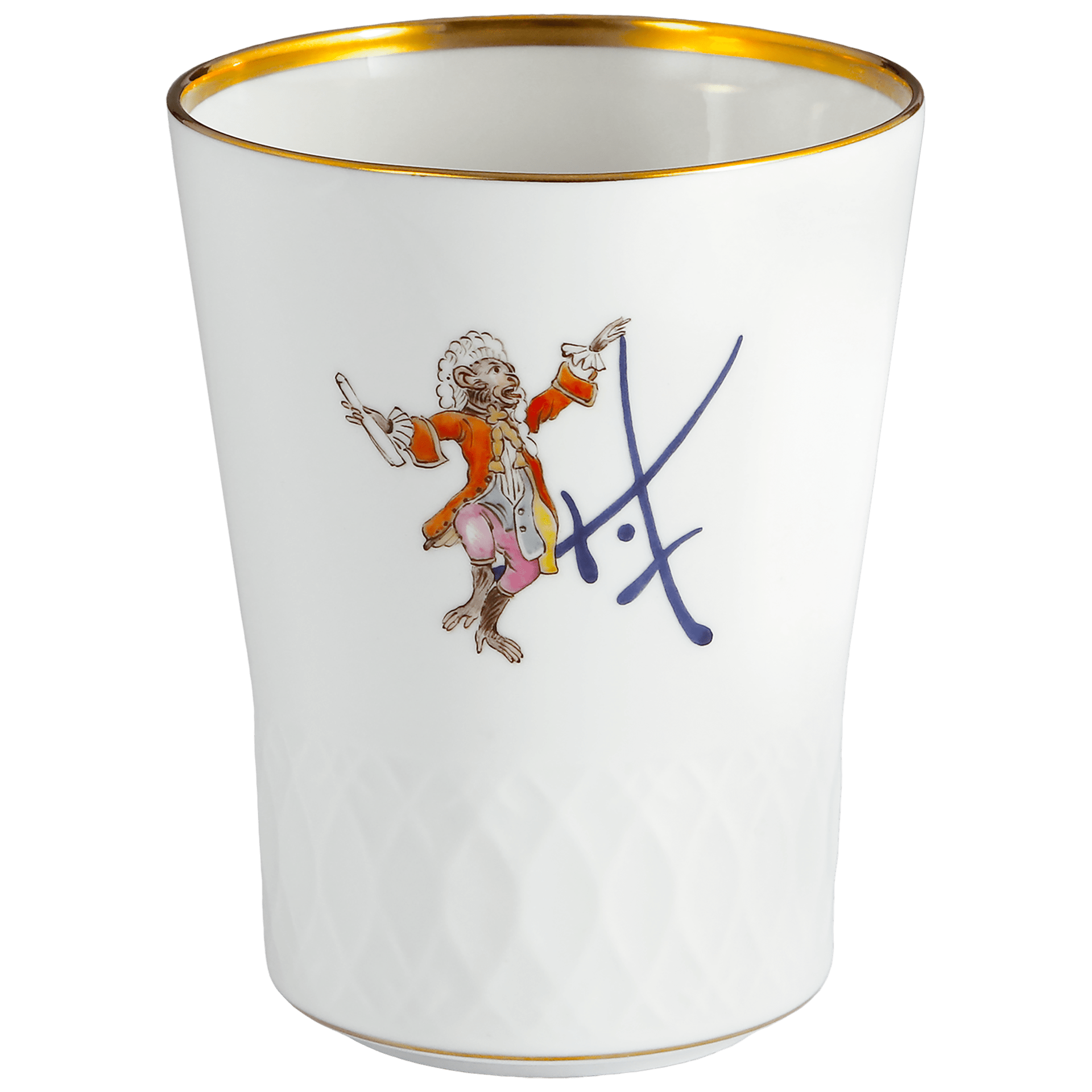 Champagnerbecher Weiß, H 10,5 cm | Meissen No.41 Swords Luxury Gold 719791 - 55411 - Meissen Weimar
