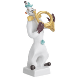 Clown mit Horn, Bunt und gold staffiert-, 9 cm | Meissen Miniaturfiguren-Edition