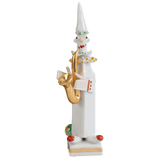 Clown mit Saxophon, Bunt und gold staffiert | Meissen Miniaturfiguren-Edition