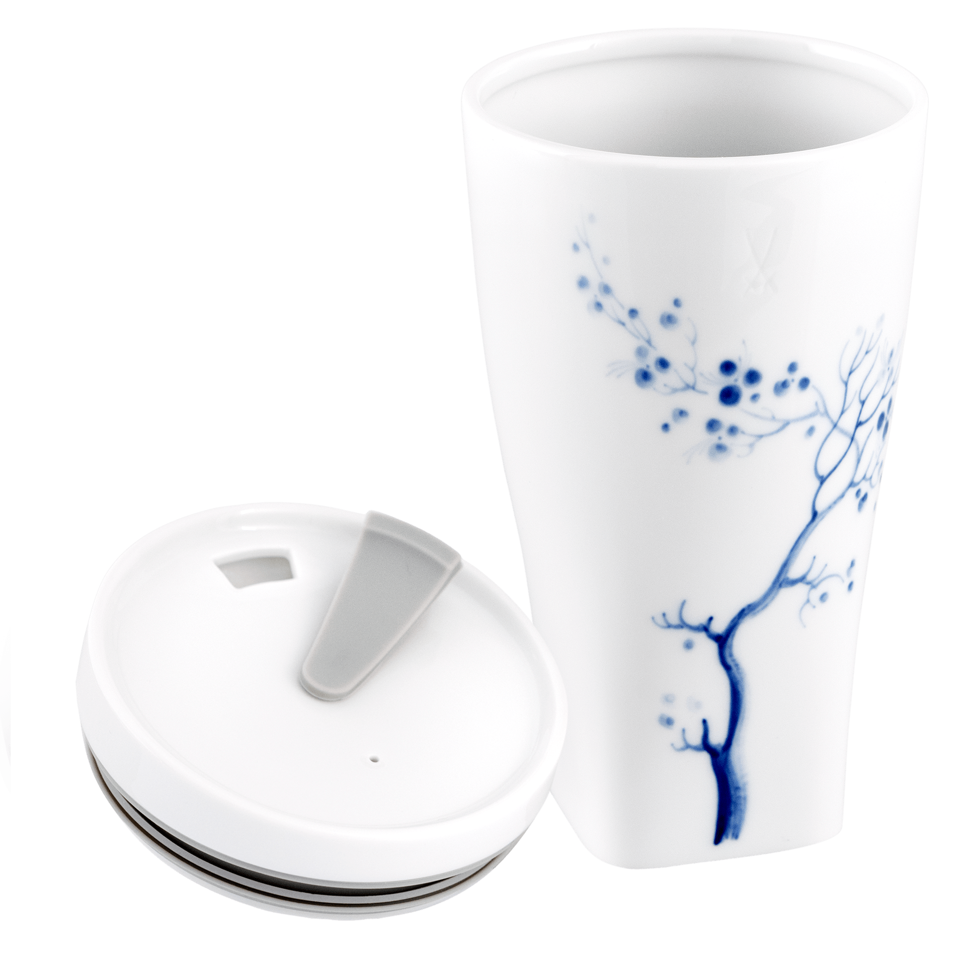 Coffee to go Becher Blue Orchid, H 17 cm, mit Manschette | Meissen Coffee to go Collection - Nova vs-830501-46m01 - Meissen Weimar