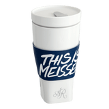 Coffee to go Becher, Weiß mit Monogramm platin, V 0,35 l | Meissen Coffee to go Collection - Nova