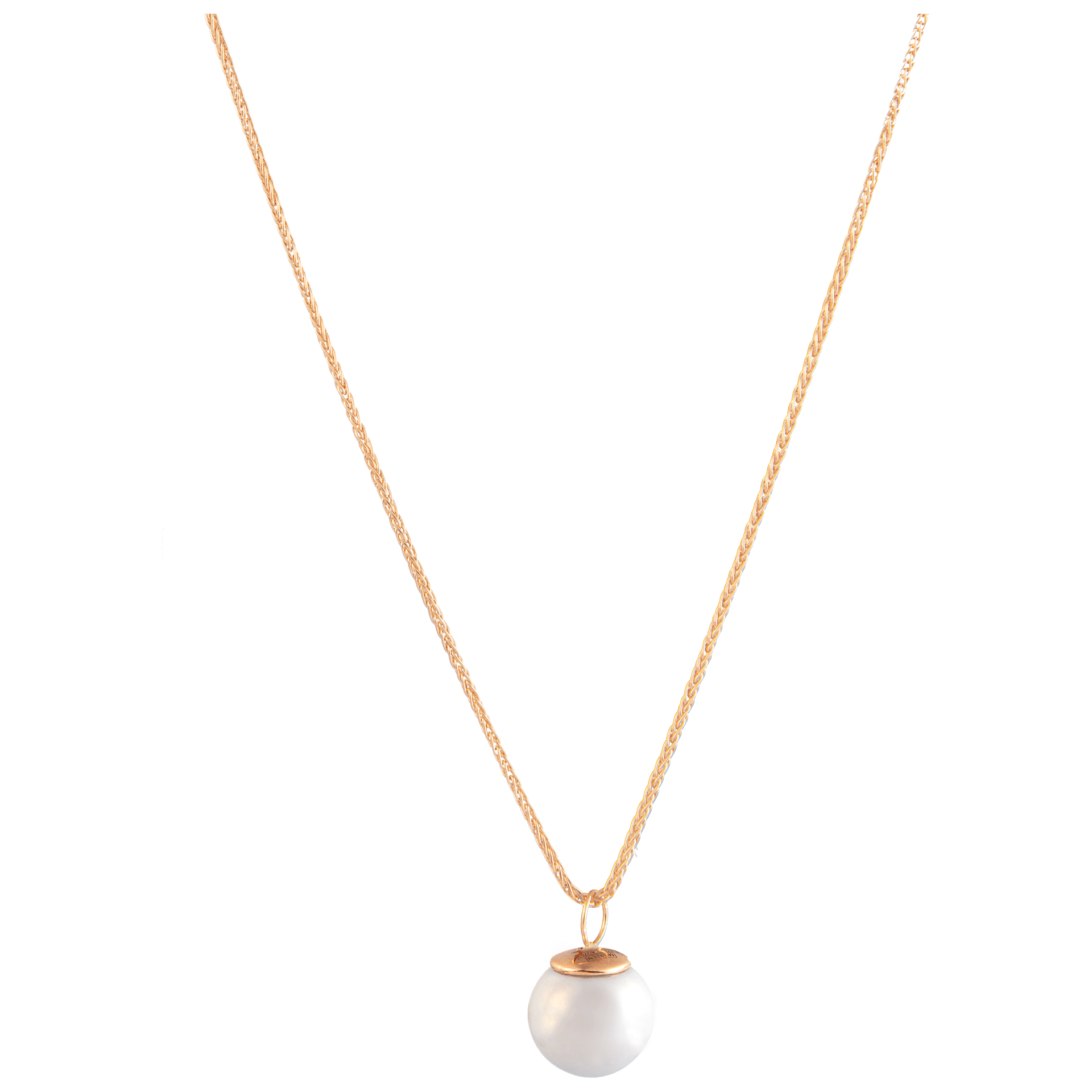 Collier Roségold, 45 cm, mit Porzellanperle | Meissen Pearl Collection mpj20pcw121c45 - Meissen Weimar
