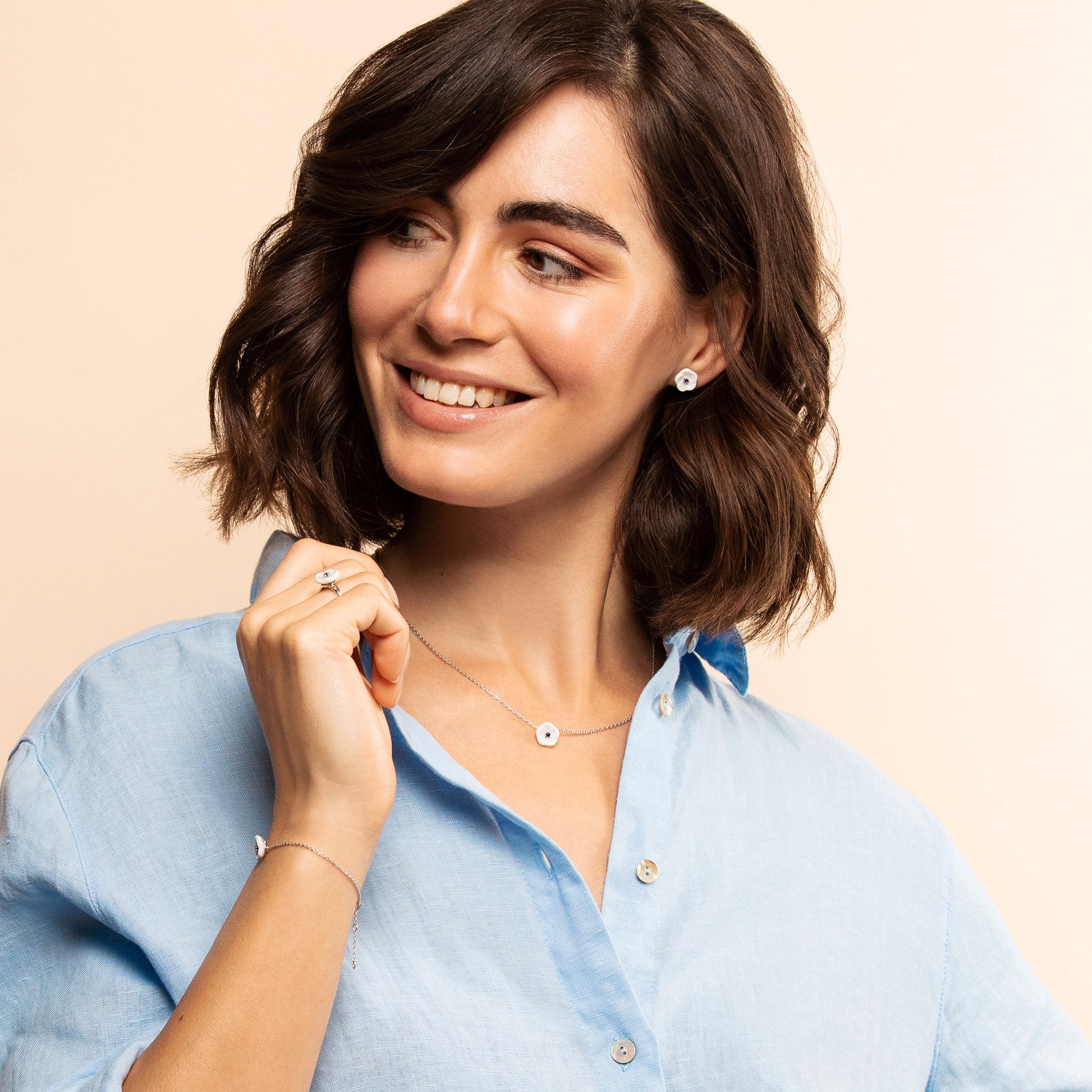 Collier Royal Blossom Basic Saphir, 45 cm | Meissen Royal Blossom Collection mpj20bl217c45 - Meissen Weimar