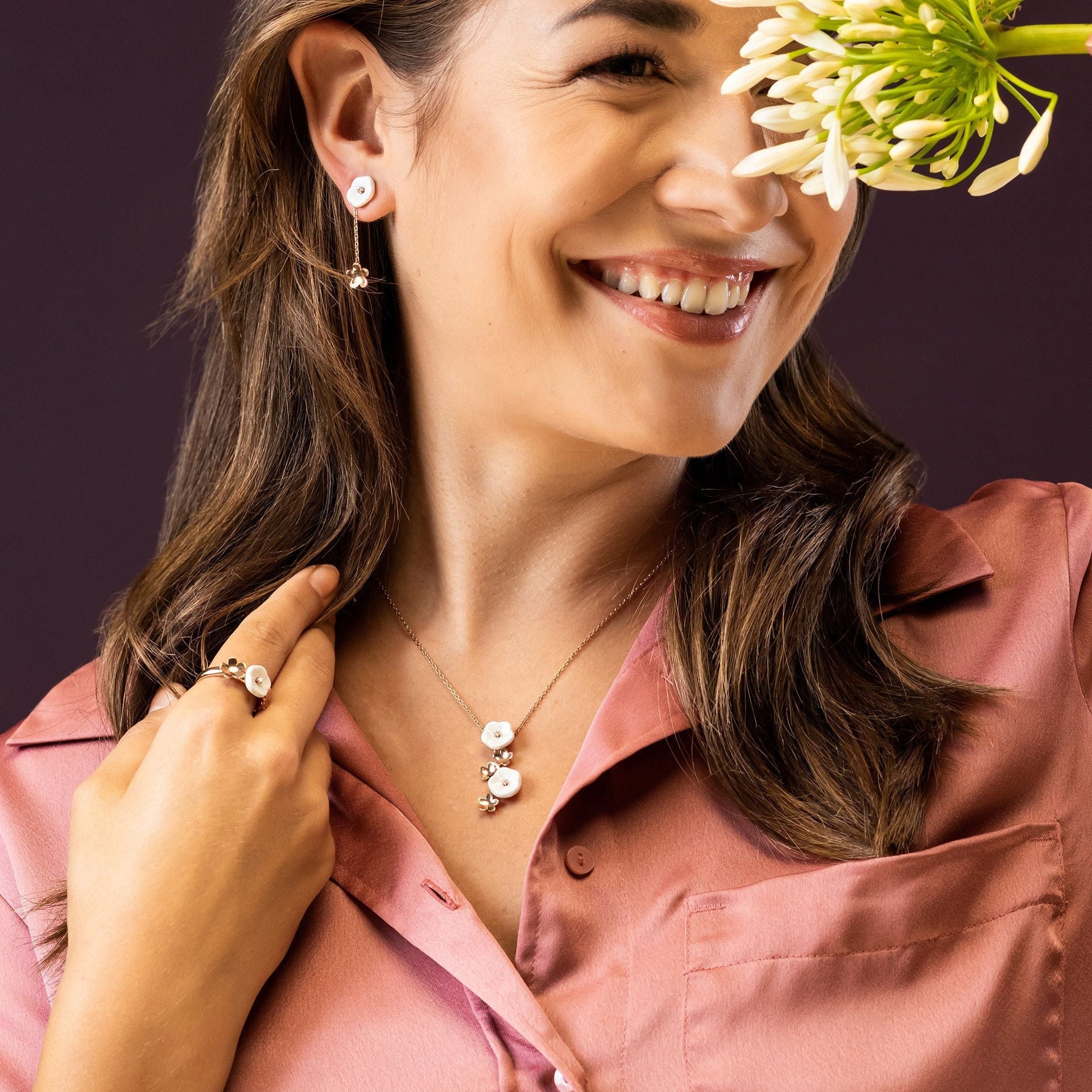 Collier, Royal Blossom Bouquet, 45 cm | Meissen Royal Blossom Collection mpj20bl186c45 - Meissen Weimar