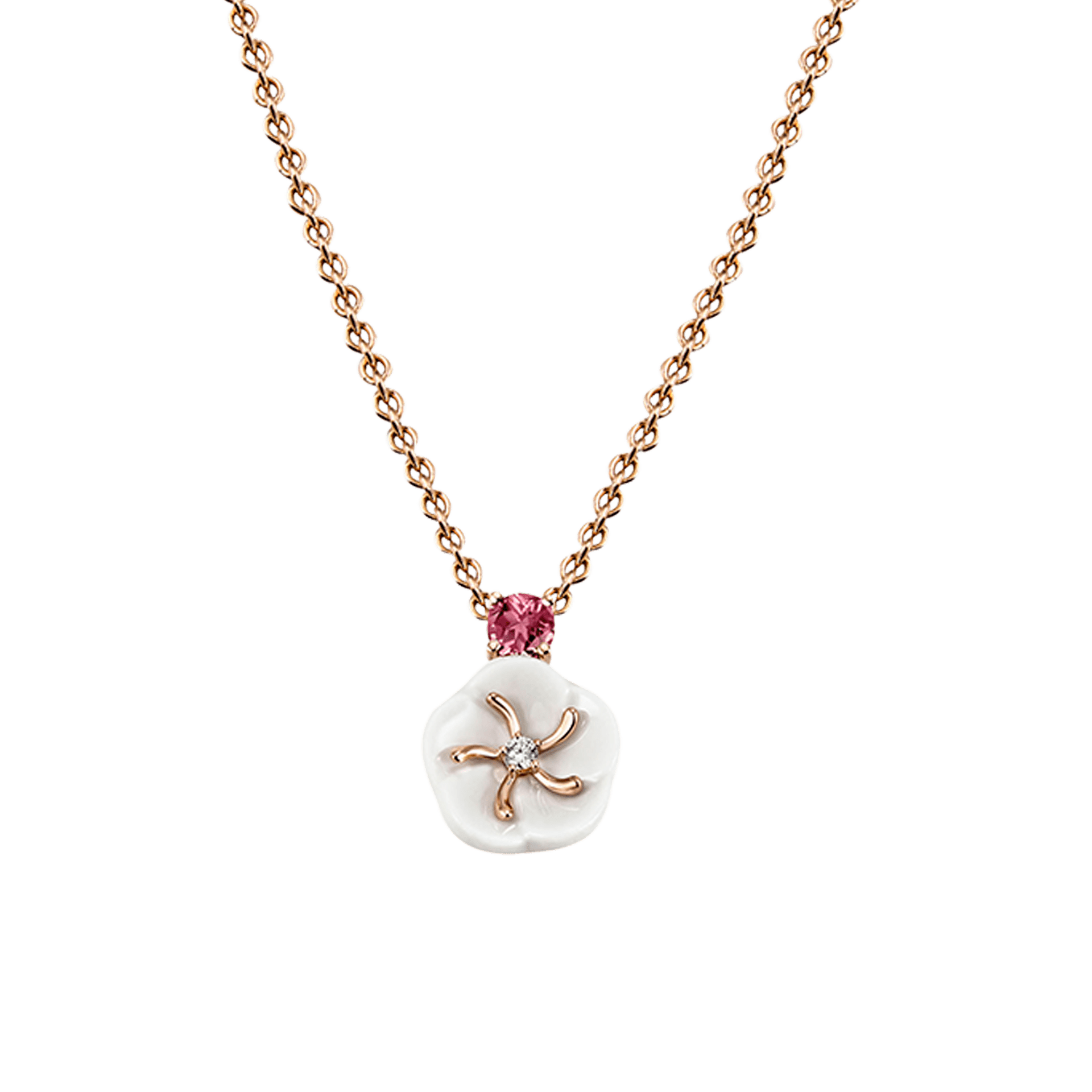 Collier, Turmalin Rosa, 45 cm | Meissen Royal Blossom Collection mpj20bl165c45 - Meissen Weimar