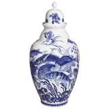 Deckelvase Fische, handbemalt, H 63 cm | Meissen Limitierte Meisterwerke