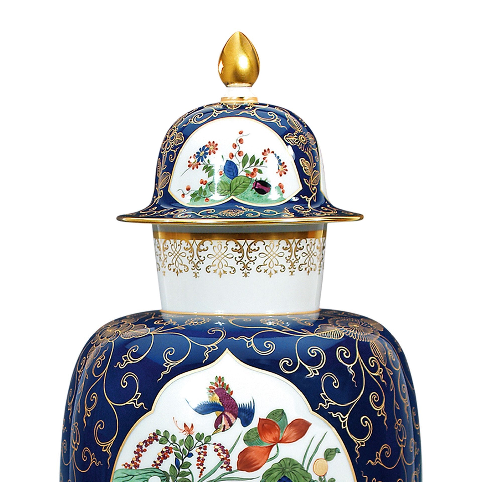 Deckelvase Indischer Malerei, H 53 cm | Meissen Exklusiv - Kollektion 573480 - 51114 - Meissen Weimar