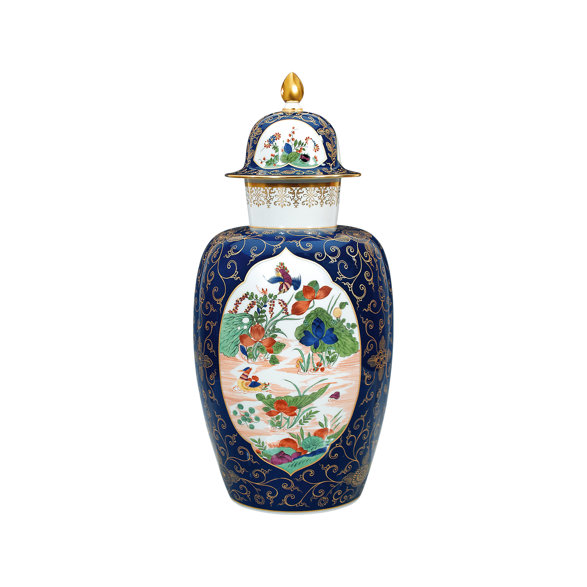 Deckelvase Indischer Malerei, H 53 cm | Meissen Exklusiv - Kollektion 573480 - 51114 - Meissen Weimar