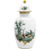 Deckelvase Jagdszene, Weiß mit Gold, H 53 cm | Meissen Exklusiv-Kollektion