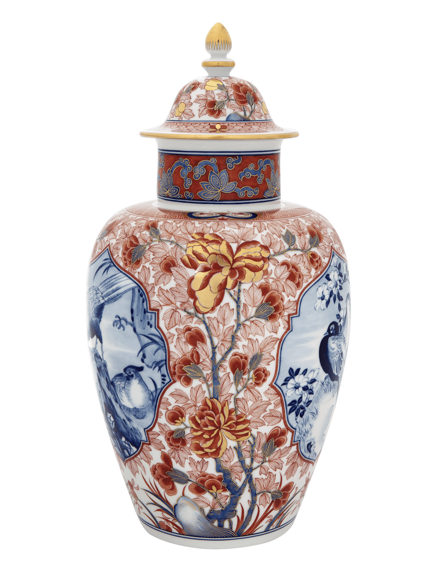 Deckelvase Rot, H 33 cm | Meissen Limitierte Meisterwerke 582984 - 51085 - Meissen Weimar