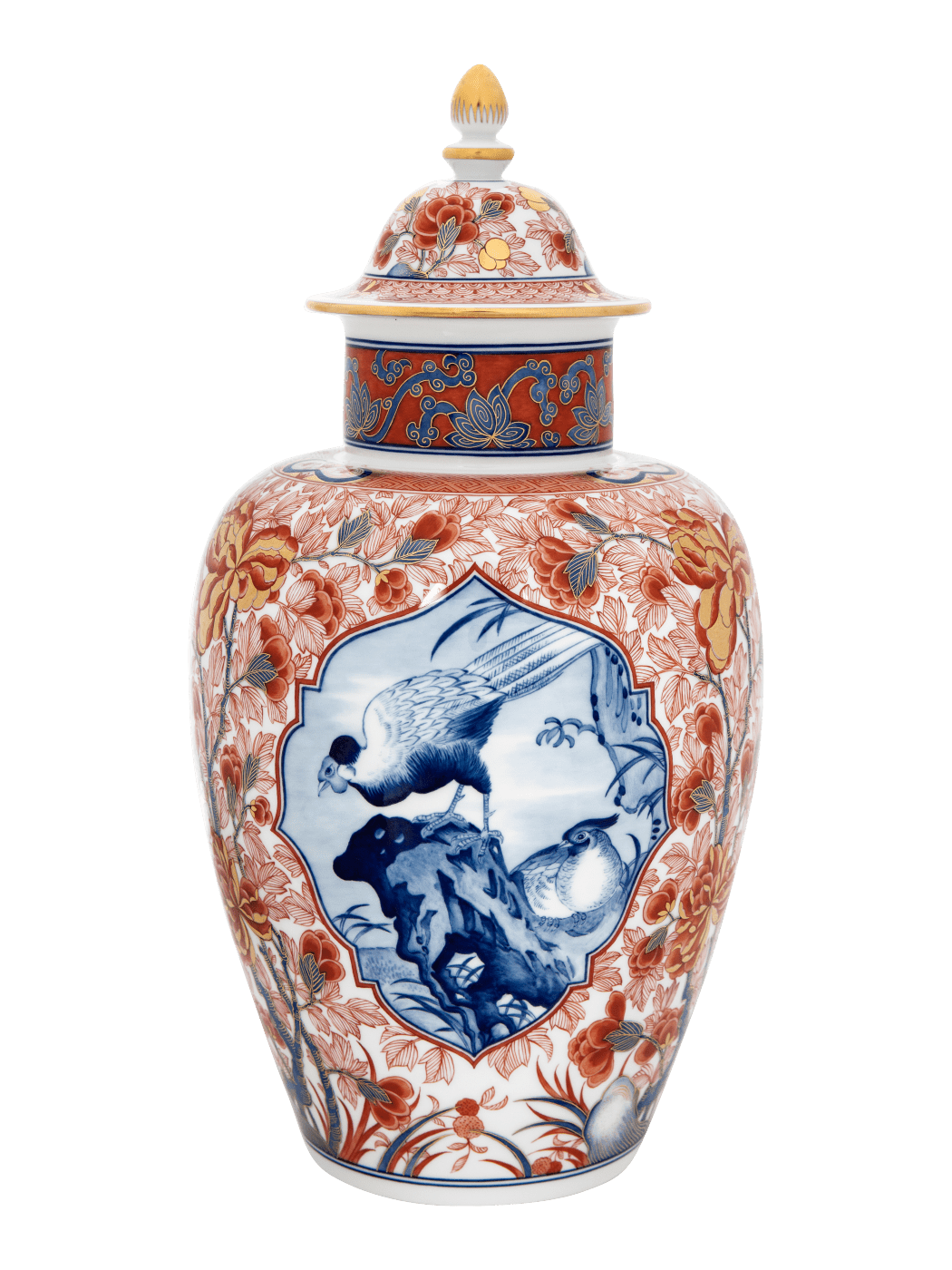 Deckelvase Rot, H 33 cm | Meissen Limitierte Meisterwerke 582984 - 51085 - Meissen Weimar
