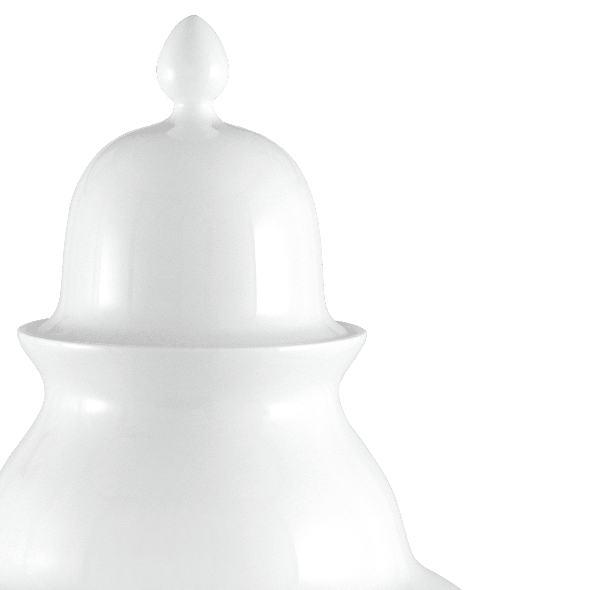 Deckelvase Weiß H 63 cm | Meissen Kollektion Markenzeichen 000001-51350 - Meissen Weimar