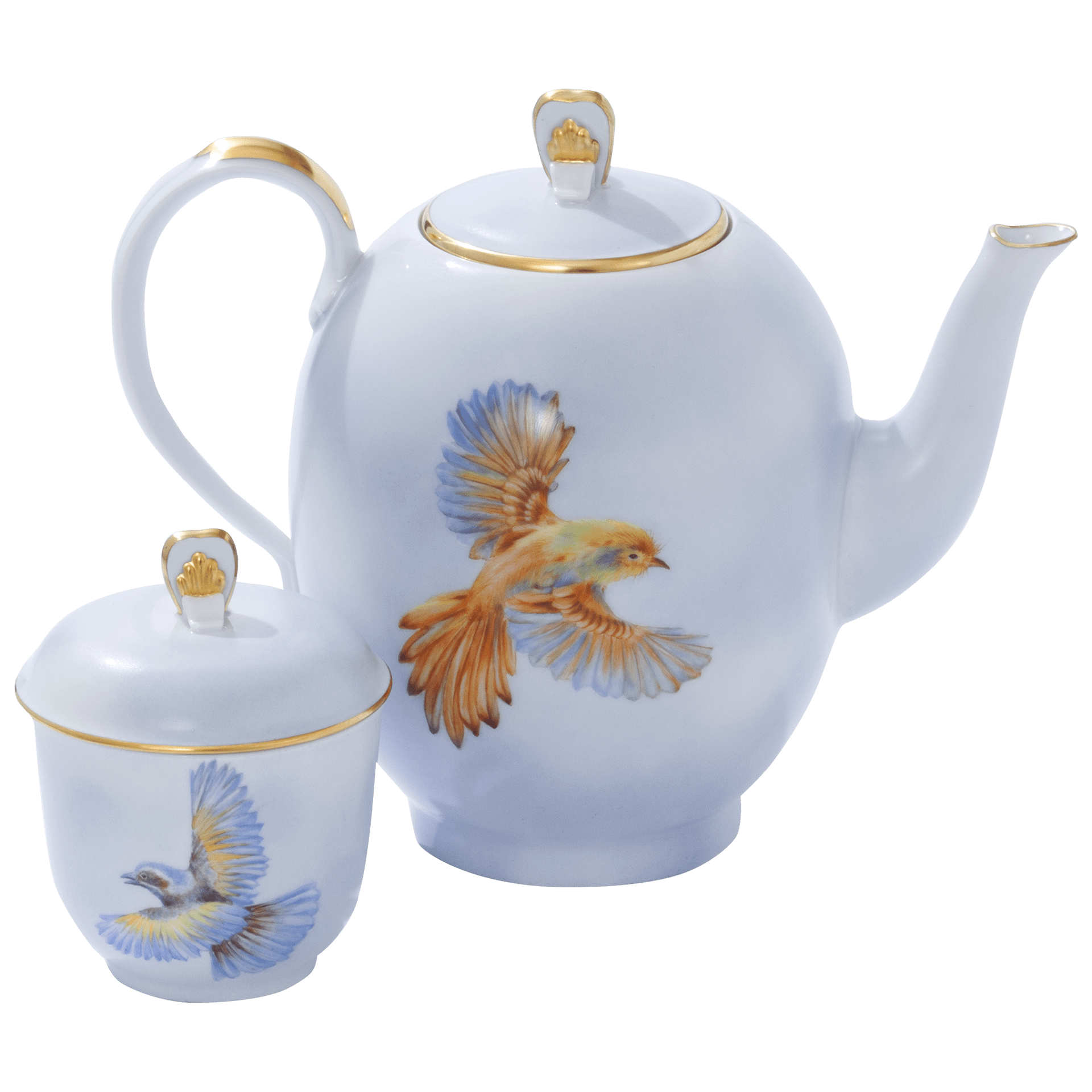 Déjeuner Tafelservice, Vögel im Flug, limitiert, Porzellan | Meissen Limitierte Meisterwerke 936a84 - s1801 - Meissen Weimar