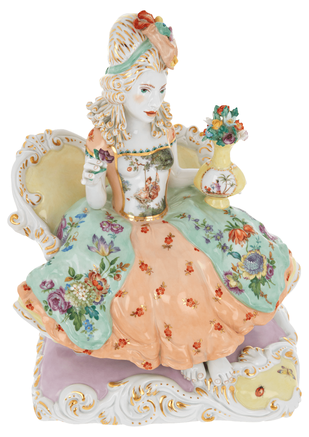 Designer - Skulptur Flora, Mehrfarbig, H 26 cm | Meissen Figuren Individuell 65c028 - 73697 - Meissen Weimar