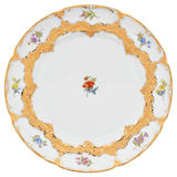 Dessertteller Gestreute Blümchen Goldbronze Ø 20 cm | Meissen B-Form