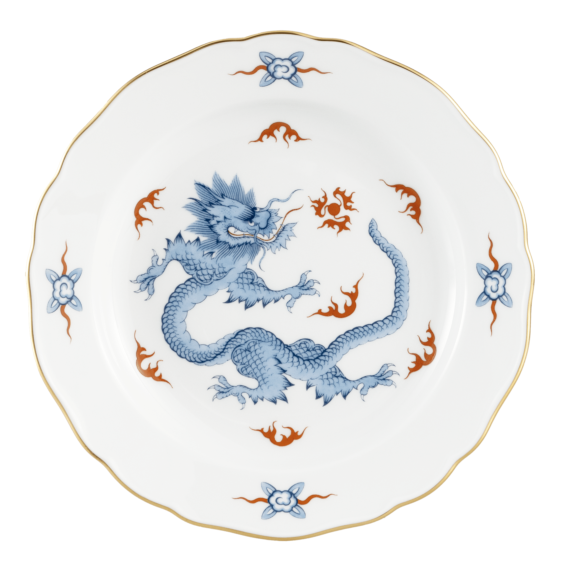 Dessertteller Ming Drache Ø 18 cm | Meissen Neuer Ausschnitt 33d210-00501 - Meissen Weimar