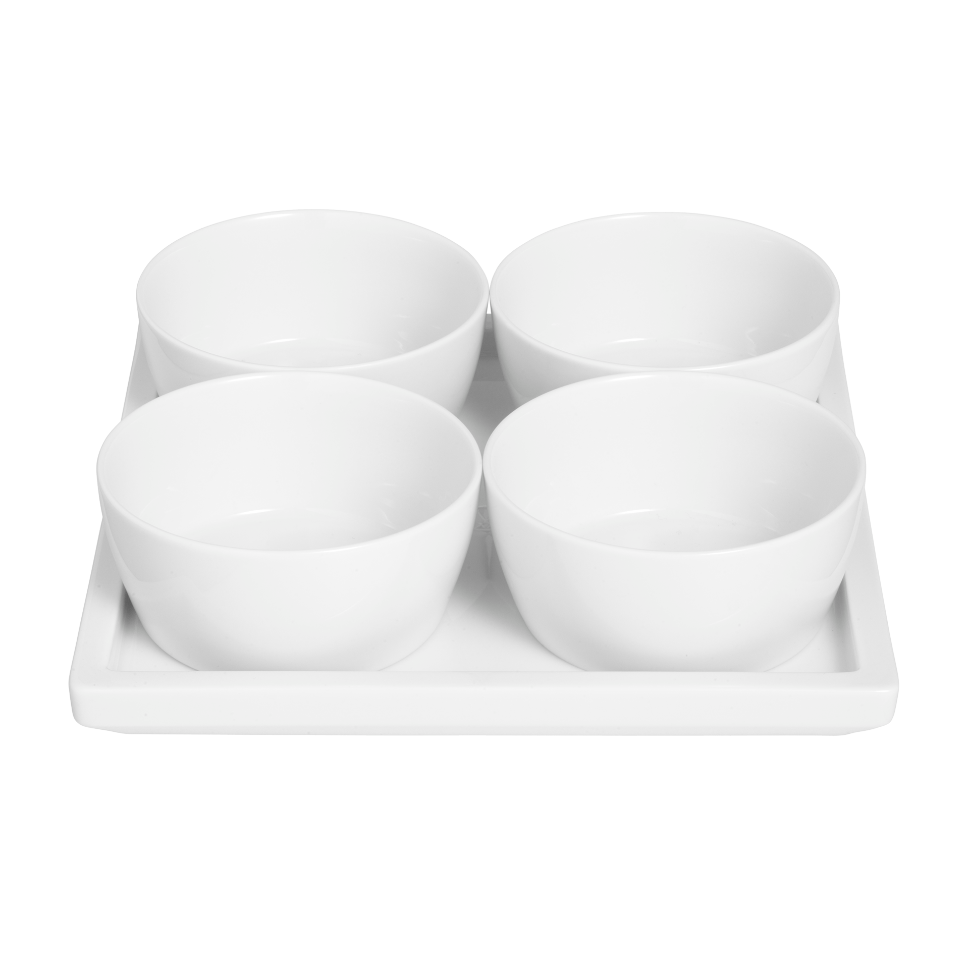 Dipschalen - Set Weiß mit Servierplatte, 5 - tlg. | Meissen Cosmopolitan 000001 - c3707 - Meissen Weimar