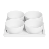 Dipschalen-Set Weiß mit Servierplatte, 5-tlg. | Meissen Cosmopolitan