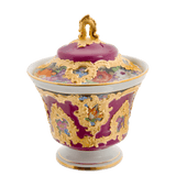 Dose Blumenmalerei, purpur glasiert, H 17,5 cm, limitiert | Meissen Limitierte Meisterwerke