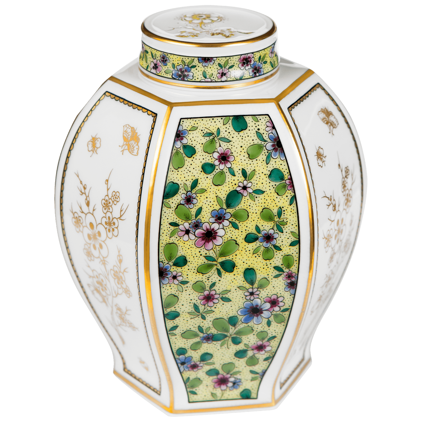 Dose, Blüten - und Schmetterlingsfantasien, H 14,7 cm | Meissen Fine Dining 589974 - 52890 - Meissen Weimar