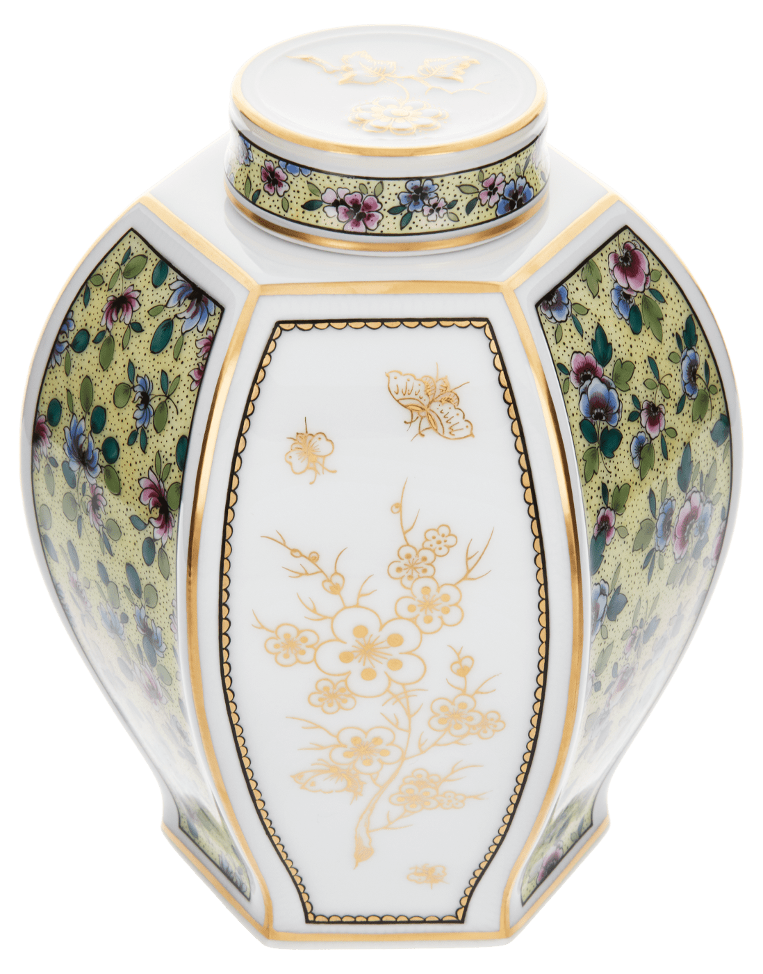 Dose, Blüten - und Schmetterlingsfantasien, H 14,7 cm | Meissen Fine Dining 589974 - 52890 - Meissen Weimar