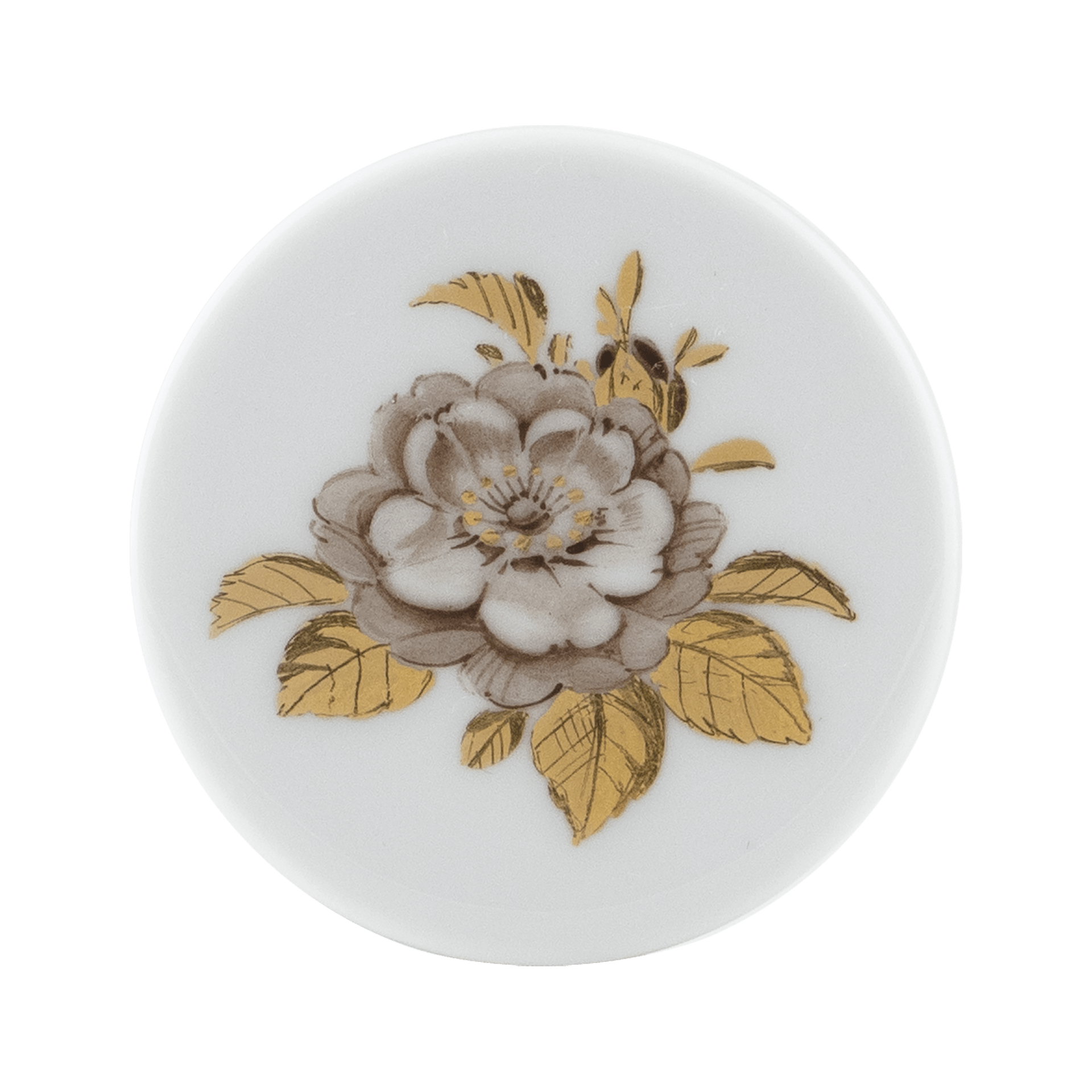 Dose Böttgersteinzeug mit Teeblütenrelief, Lim. 75, H 13,5 cm | Meissen Limited Edition 237974-52B03 - Meissen Weimar
