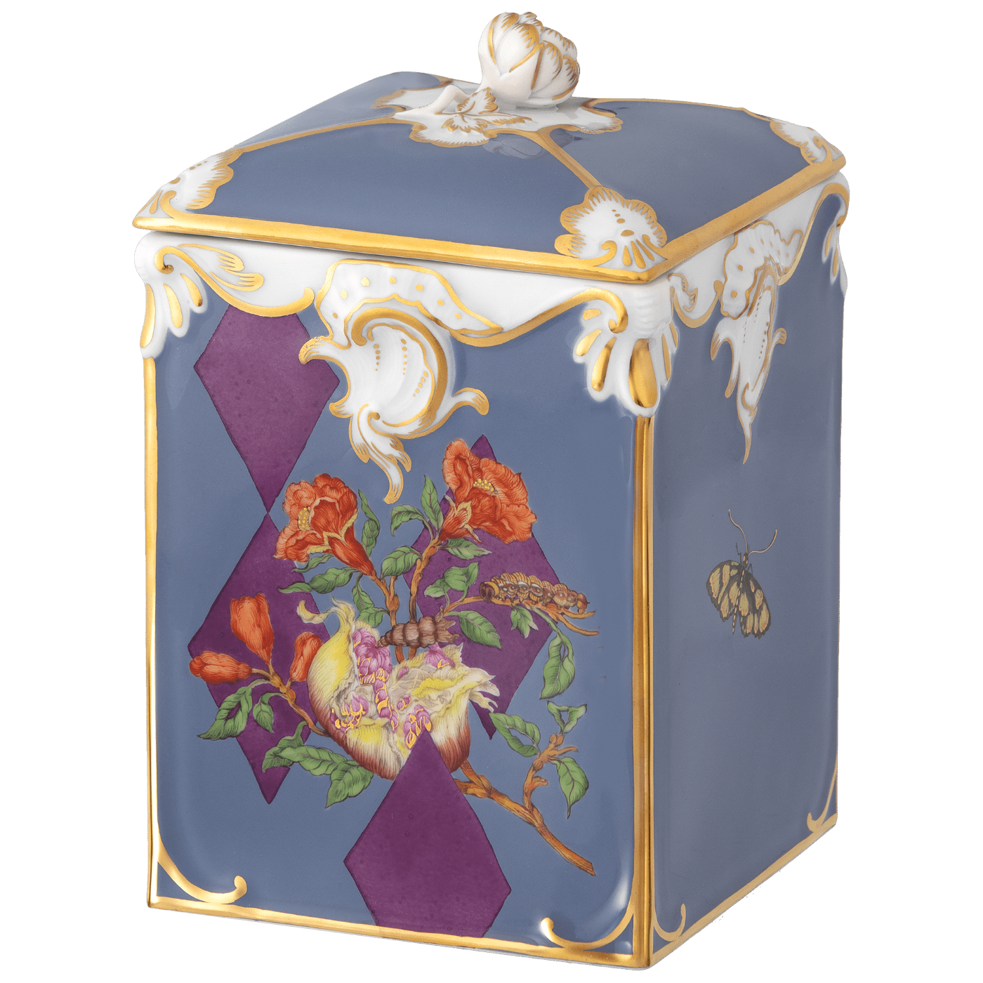 Dose Exotische Früchte, Limitiert, H 23,5 cm | Meissen Limitierte Meisterwerke 20a984 - 52866 - Meissen Weimar