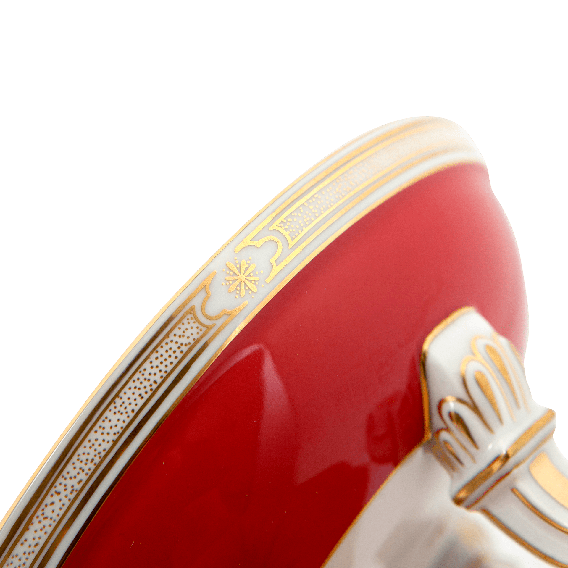 Dose Goldene Vögel und Blattranken, Omanrot, H 10 cm | Meissen Limitierte Meisterwerke 265884 - 00175 - Meissen Weimar