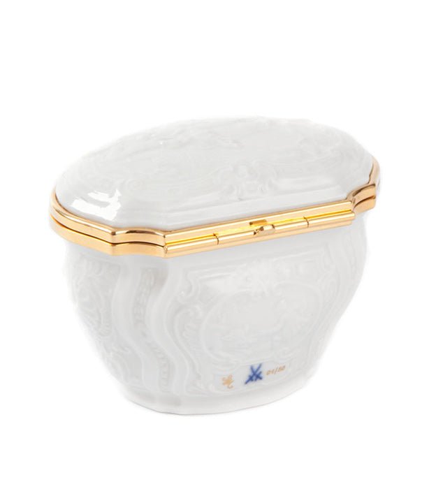 Dose, handbemalt Gold, H 6 cm | Meissen Limitierte Meisterwerke 278084 - 52m26 - Meissen Weimar