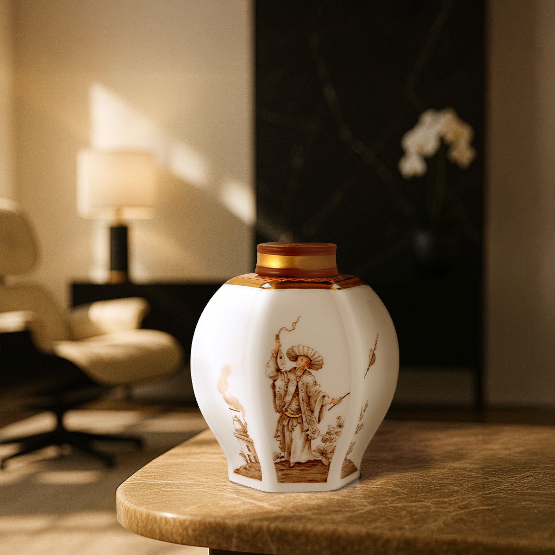 Dose "Höroldtsche Chinoiserien", Lim. 25, H 10,5 cm | Meissen Limited Edition 28A874-52B01 - Meissen Weimar