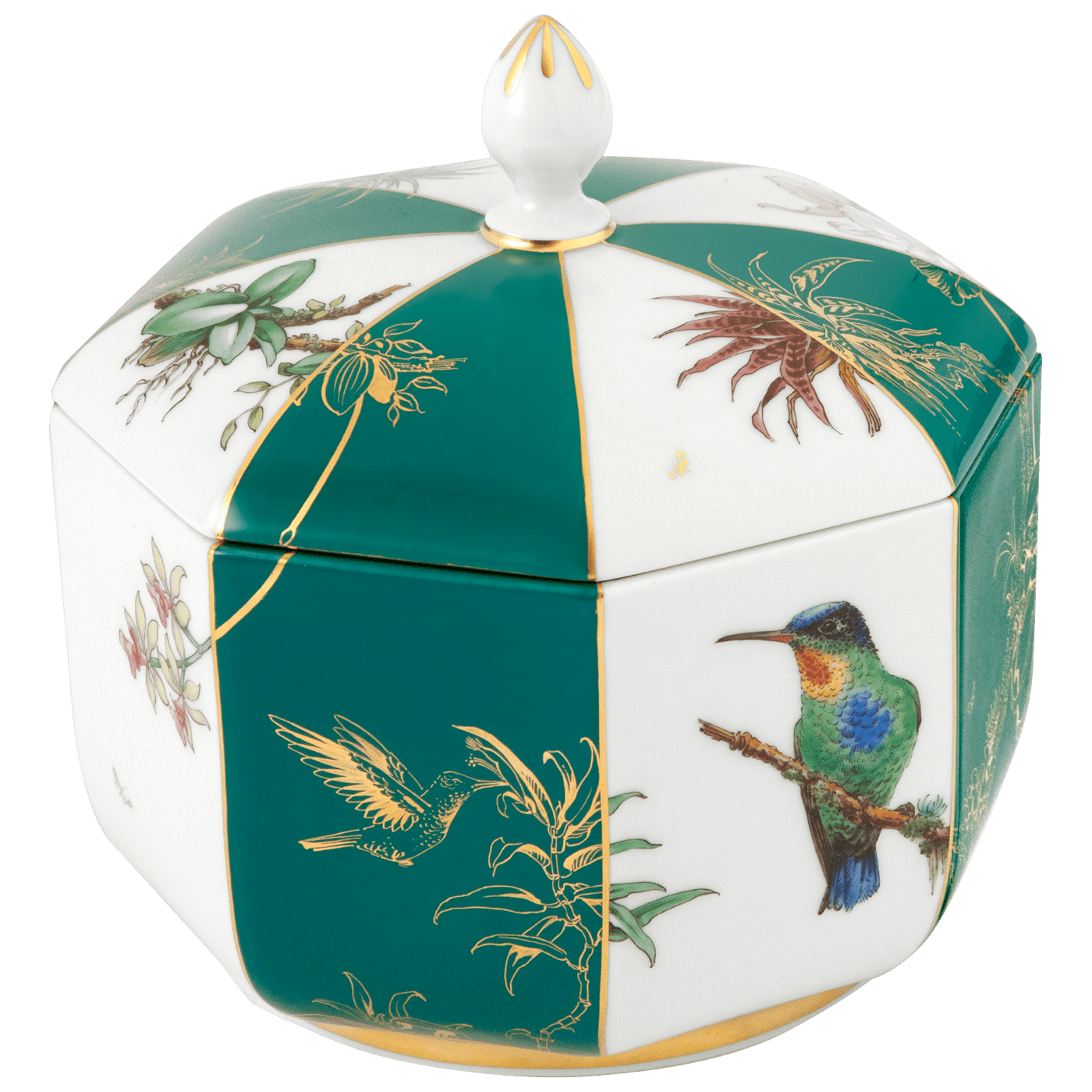 Dose Kolibri und Orchideen, Ø 12 cm, limitiert | Meissen Limitierte Meisterwerke 603174 - 52722 - Meissen Weimar