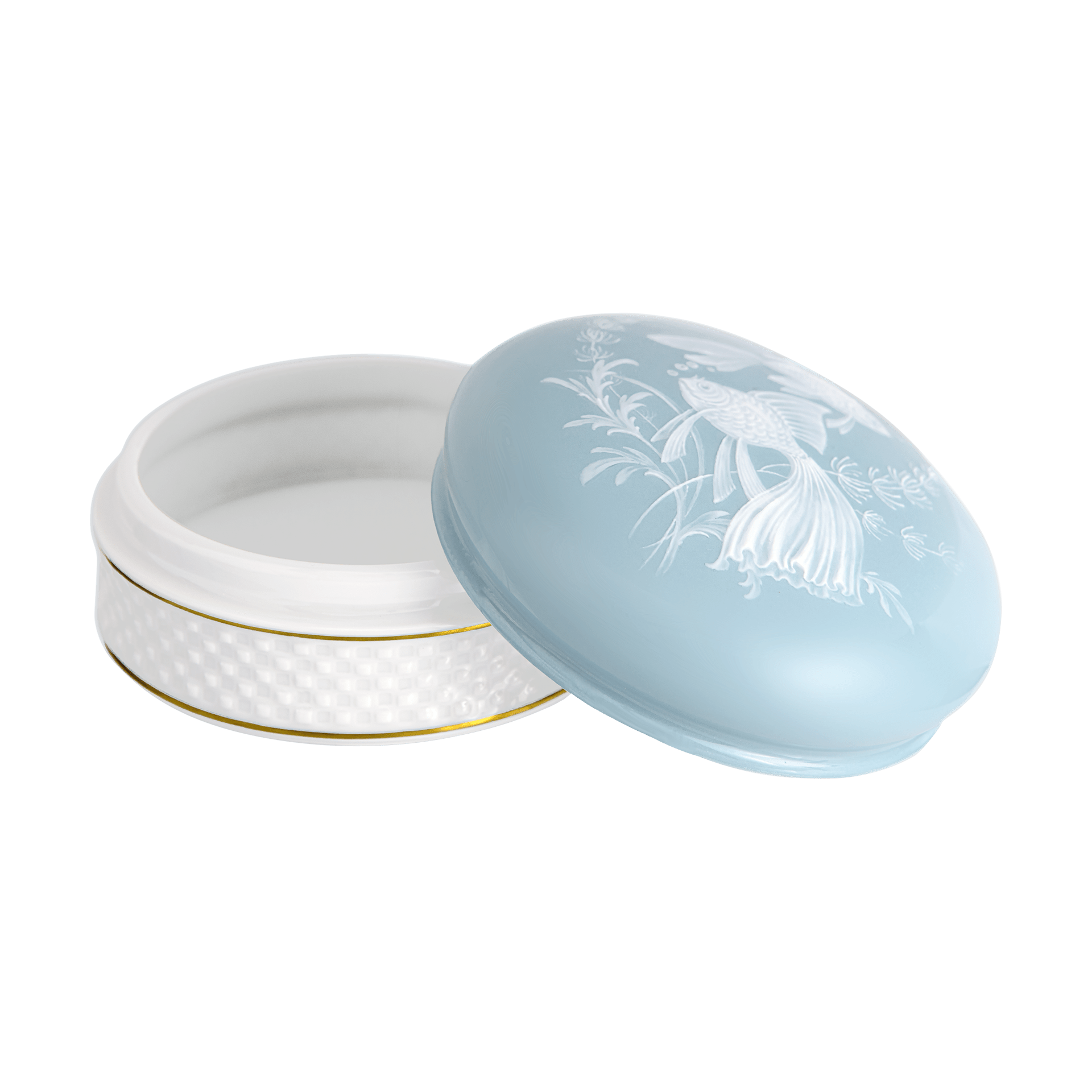 Dose Pâte - sur - Pâte, Blau - Weiß, H 5,5 cm | Meissen Fine Dining 892974 - 59009 - Meissen Weimar