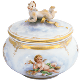 Dose Putto Jahreszeitenengel, limitiert, H 13 cm | Meissen Limitierte Meisterwerke