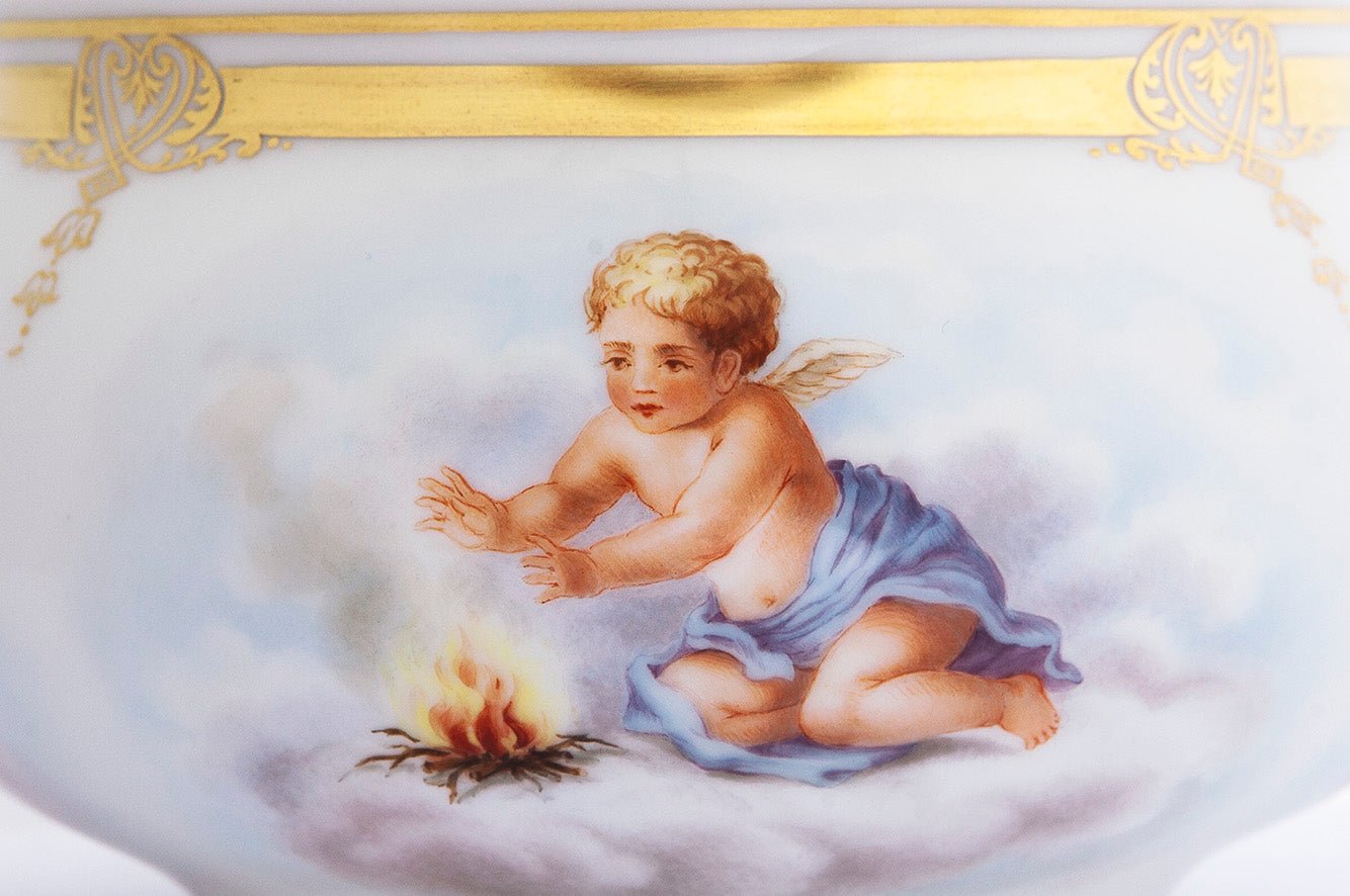 Dose Putto Jahreszeitenengel, limitiert, H 13 cm | Meissen Limitierte Meisterwerke 274984 - 52111 - Meissen Weimar