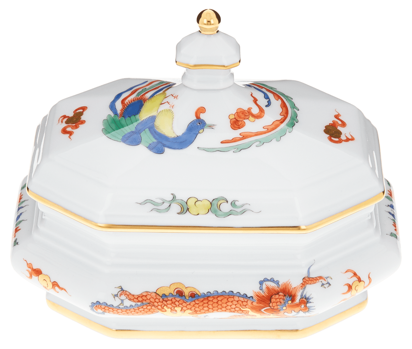 Dose Regenbogendrache, H 9,2 cm | Meissen Dosen Kollektion 581184 - 52895 - Meissen Weimar