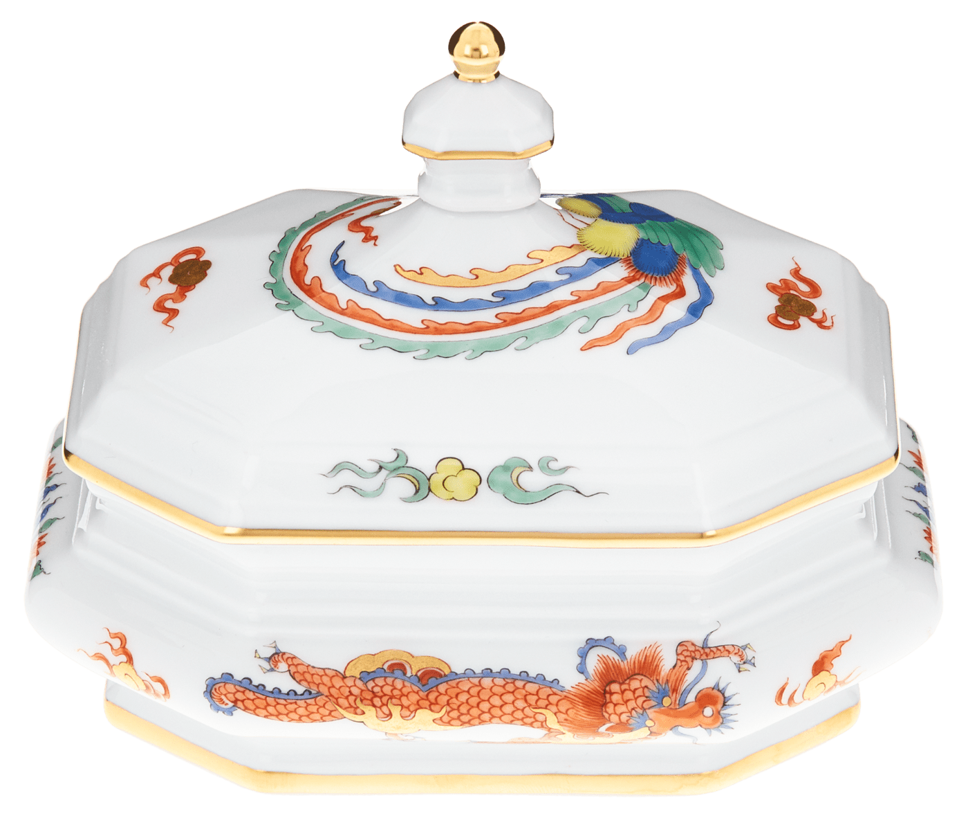 Dose Regenbogendrache, H 9,2 cm | Meissen Dosen Kollektion 581184 - 52895 - Meissen Weimar