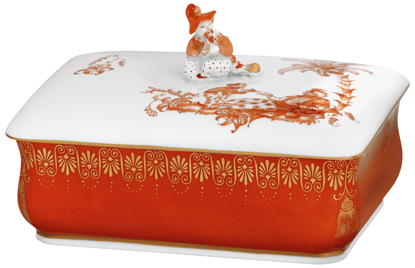 Dose Sitzender Chinese, limitiert, L 15 cm | Meissen Fine Dining 57a174 - 52650 - Meissen Weimar