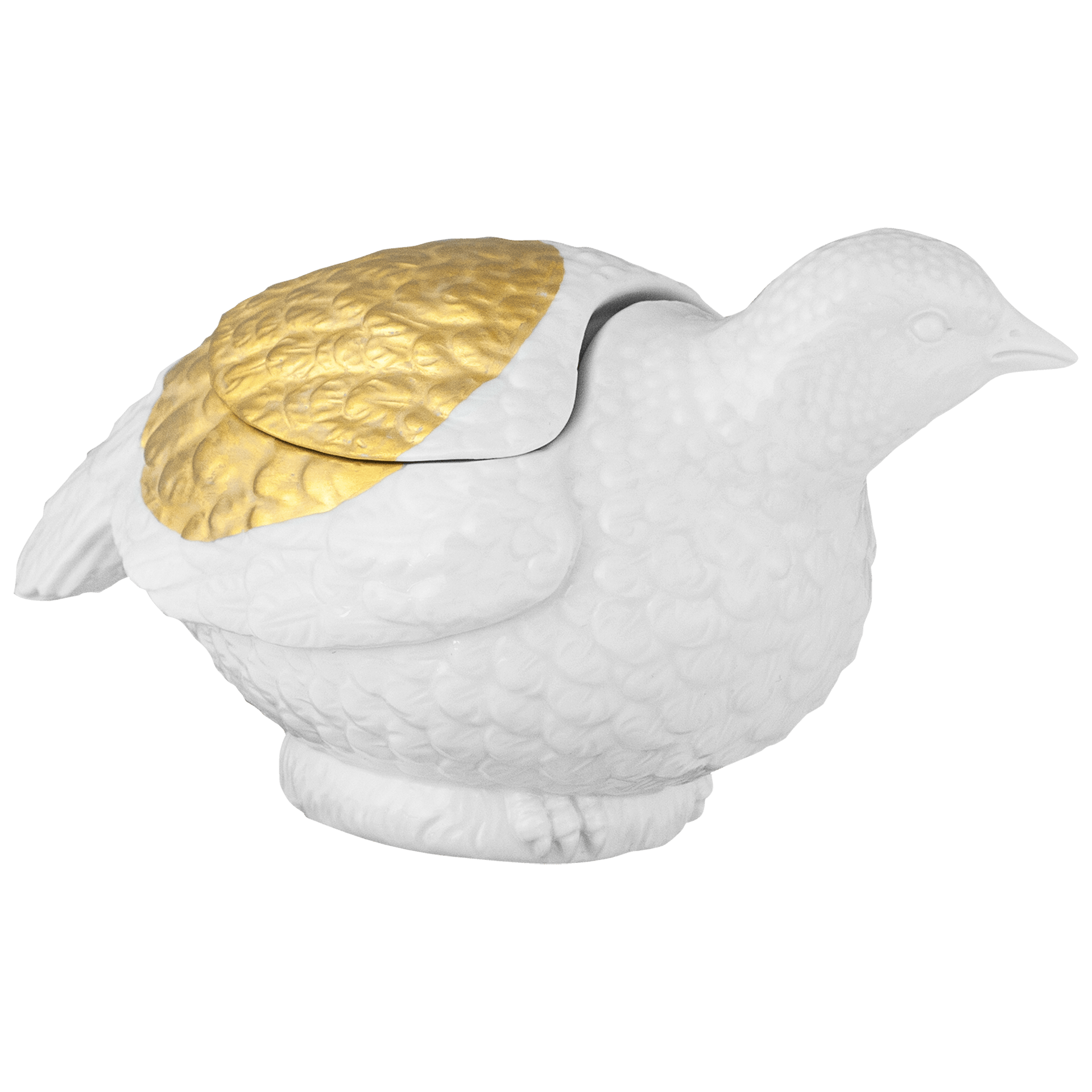 Dose Wachtel Goldpunkte H 10,5 cm | Meissen Atelier - Edition 65o009 - 77102 - Meissen Weimar