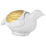 Dose Wachtel Goldpunkte H 10,5 cm | Meissen Atelier-Edition