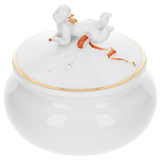 Dose Weiß mit Engel, Höhe 13 cm | Meissen Geschenke
