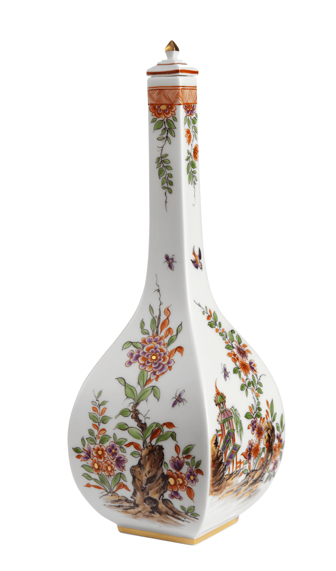 Duftflakon, Asien Dekor mit Teehäuschen, H 25 cm | Meissen Limited Edition 576484 - 51059 - Meissen Weimar