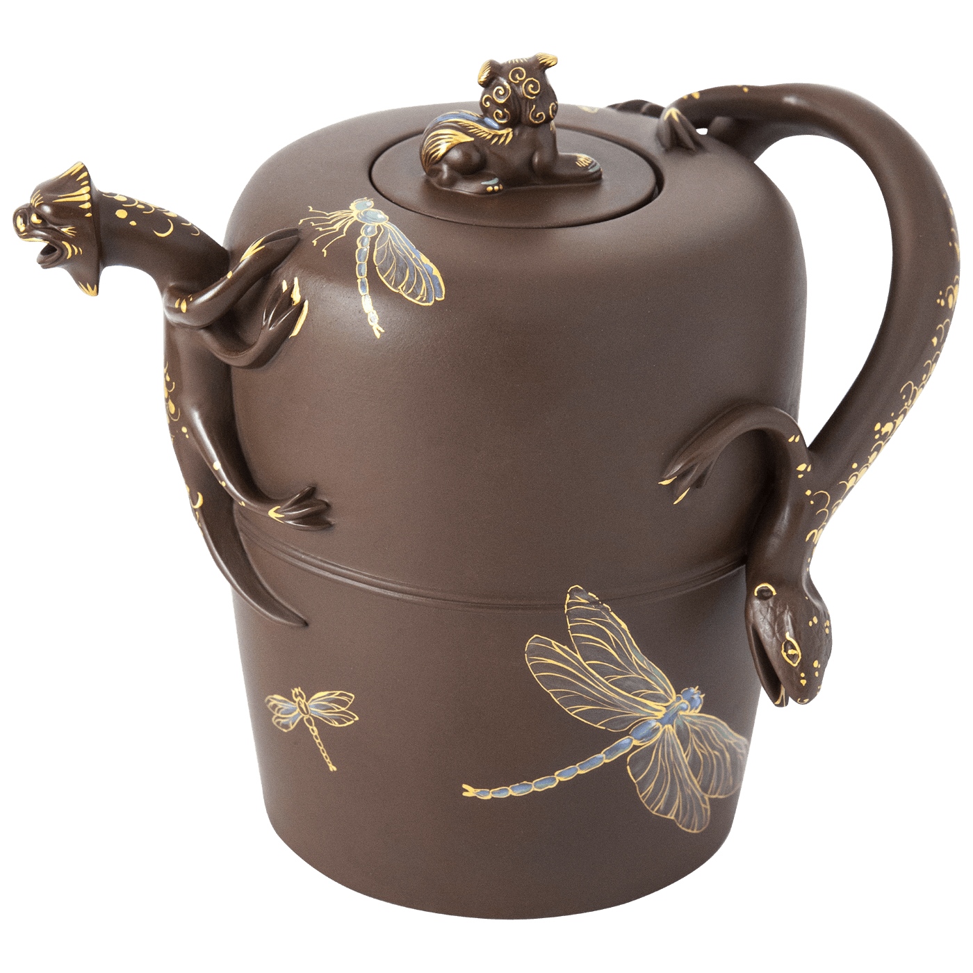Eidechsenkanne Böttgersteinzeug H 13,5 cm, limitiert | Meissen Böttgersteinzeug 70a274 - 85642 - Meissen Weimar