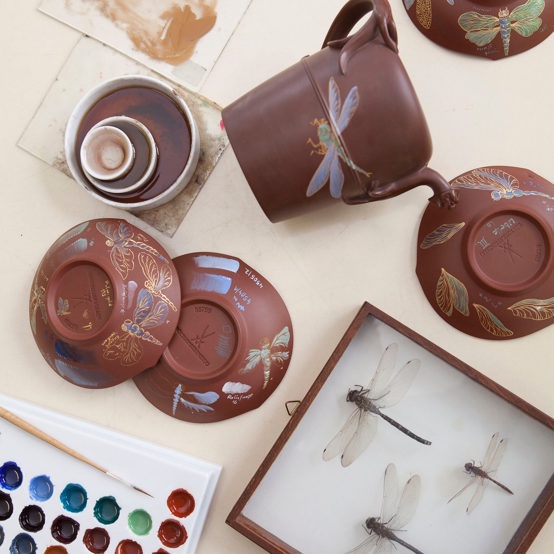 Eidechsenkanne Böttgersteinzeug H 13,5 cm, limitiert | Meissen Böttgersteinzeug 70a274 - 85642 - Meissen Weimar