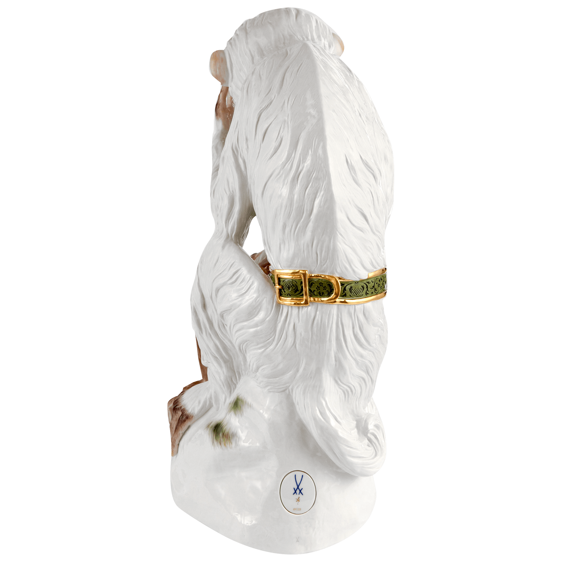 Einzelfigur Affe mit Jungtier, Porzellan, H 59 cm, limitiert | Meissen Limitierte Meisterwerke 900384 - 76m15 - Meissen Weimar
