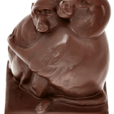 Einzelfigur Affengruppe Böttgersteinzeug H 10,5 cm | Meissen Böttgersteinzeug