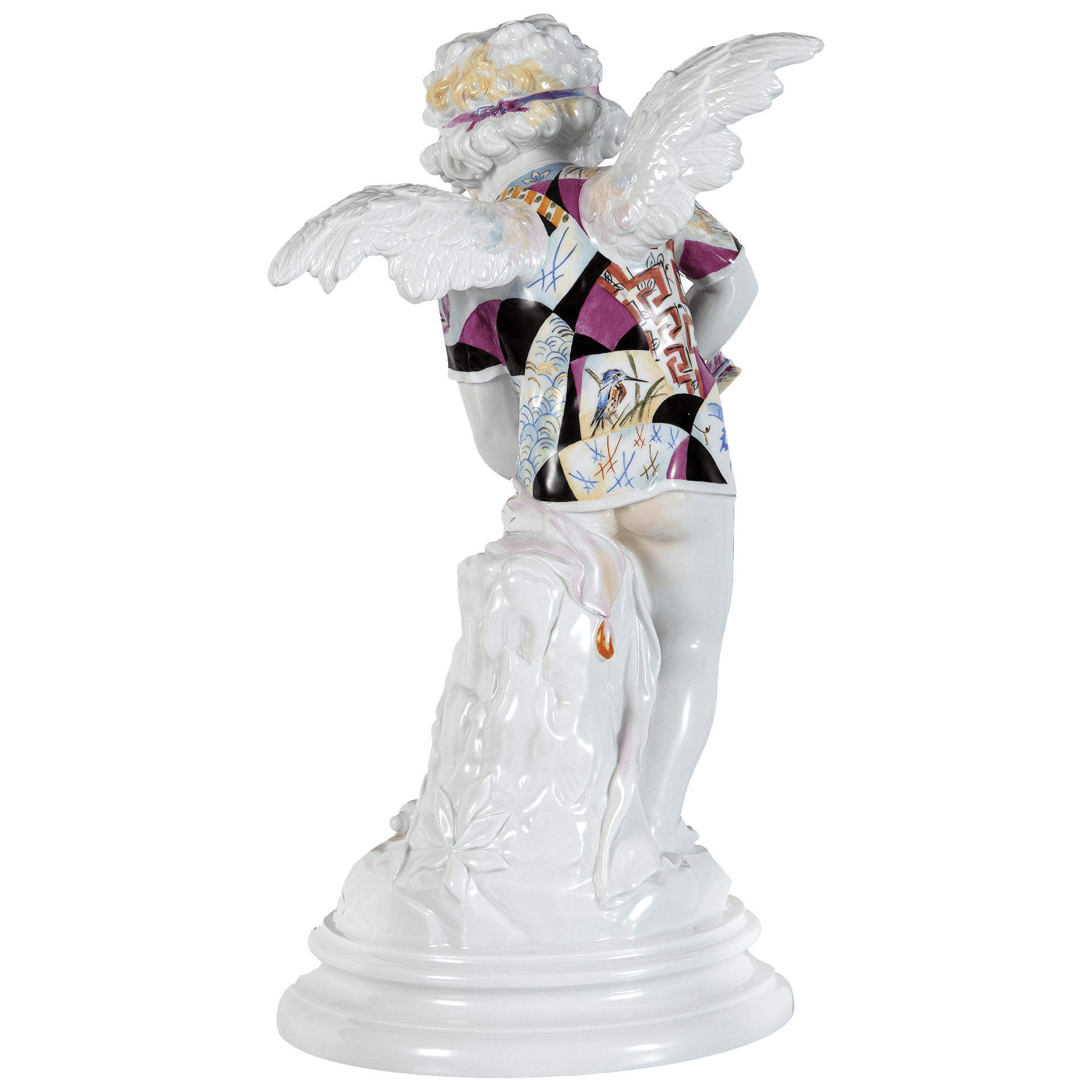 Einzelfigur Amor mit Shirt Meissener Dekorwelten, H 29 cm | Meissen Figuren Individuell 955301 - 73527 - Meissen Weimar