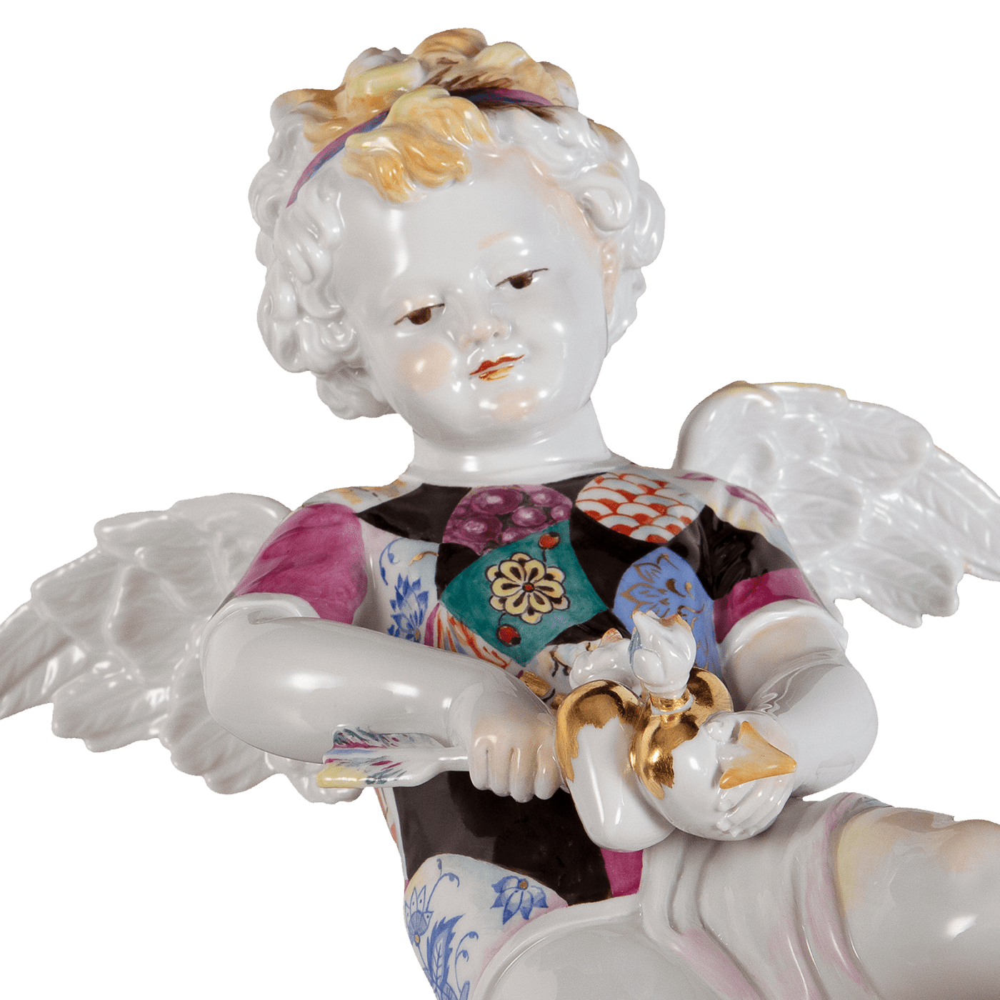 Einzelfigur Amor mit Shirt Meissener Dekorwelten, H 29 cm | Meissen Figuren Individuell 955301 - 73527 - Meissen Weimar