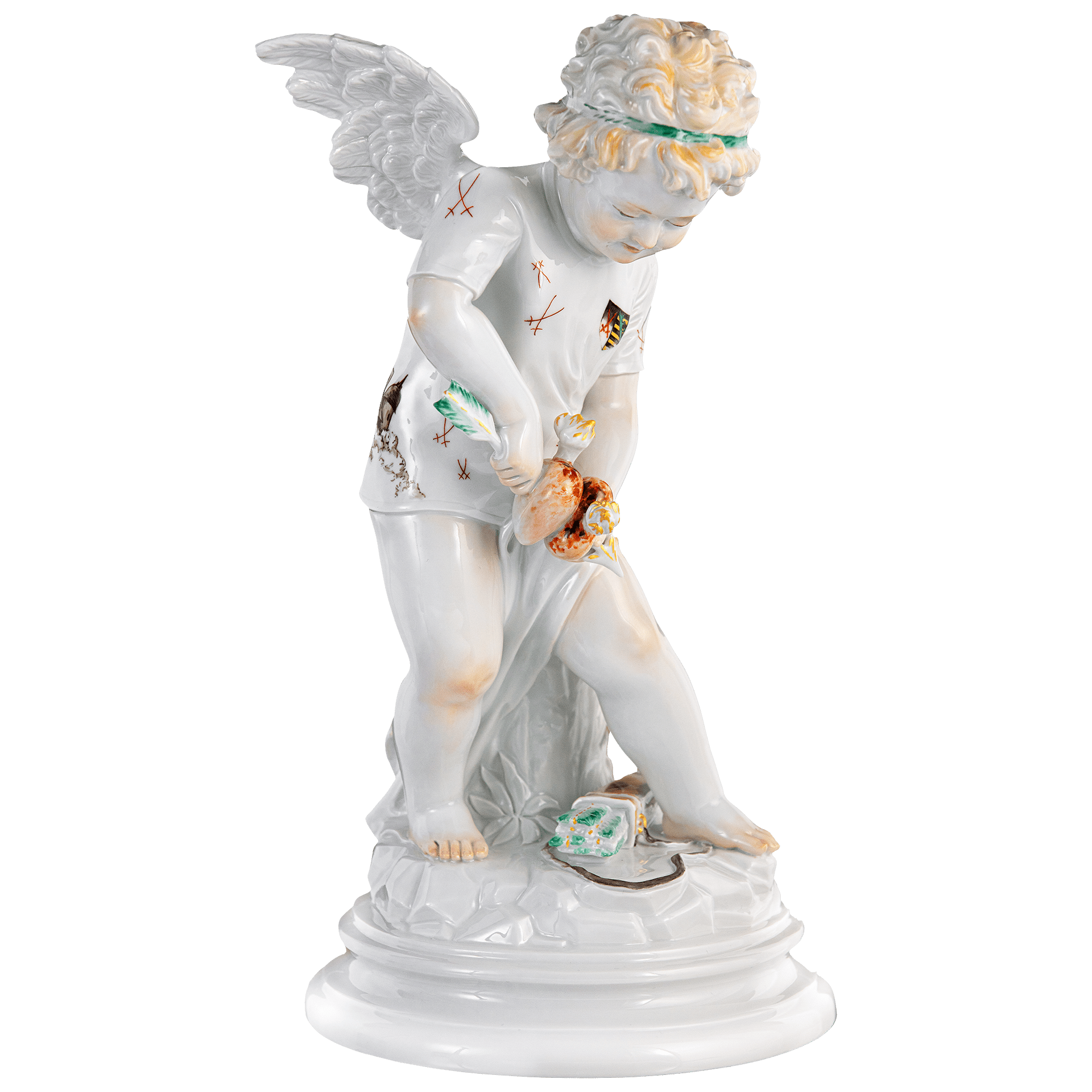 Einzelfigur Amor mit Shirt, Schwerterjubiläum, H 29 cm | Meissen Figuren Individuell 90a453 - 73527 - Meissen Weimar
