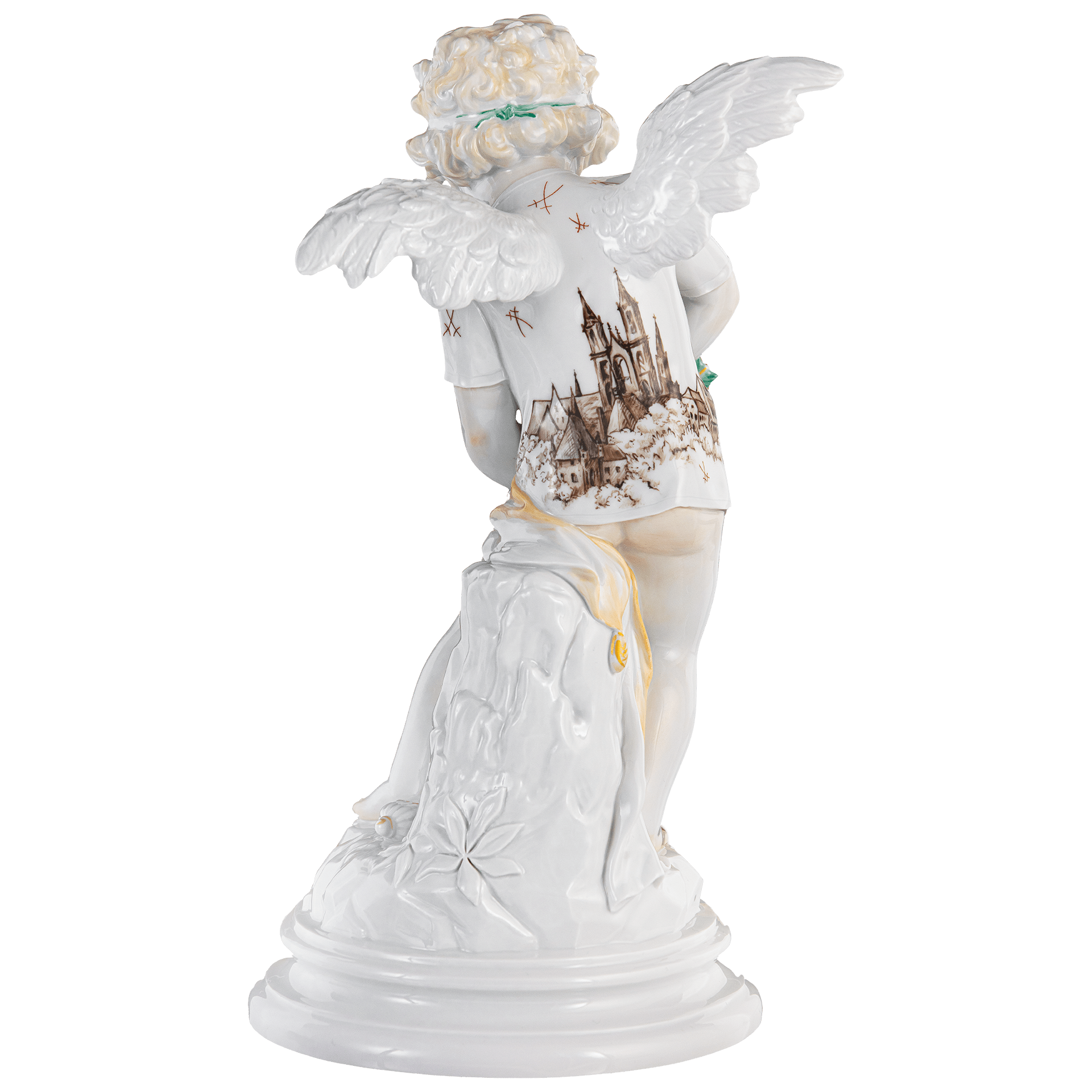 Einzelfigur Amor mit Shirt, Schwerterjubiläum, H 29 cm | Meissen Figuren Individuell 90a453 - 73527 - Meissen Weimar